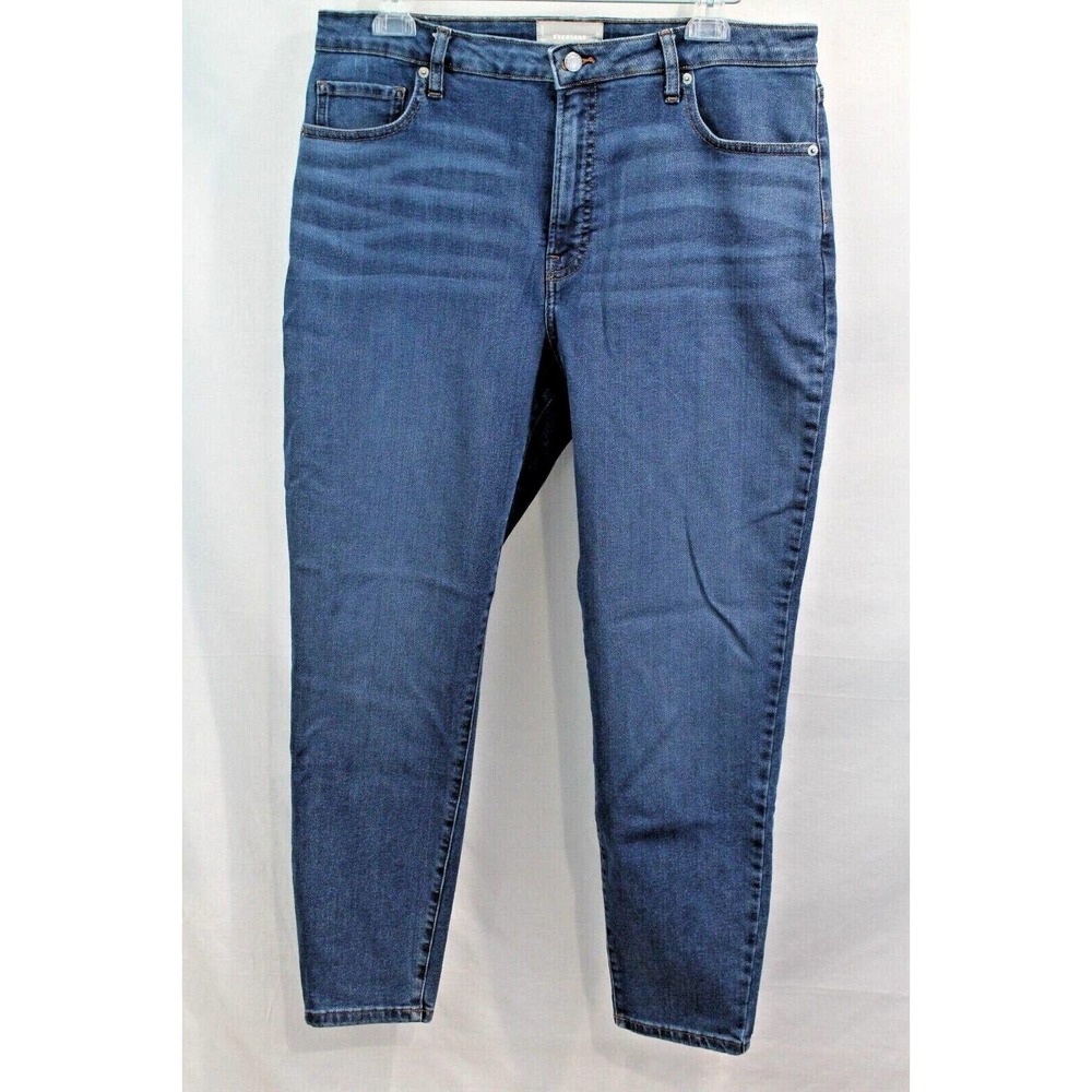 Everlane Jeans The Curvy High Rise Skinny size 35 Blue Denim Stretch Pocket